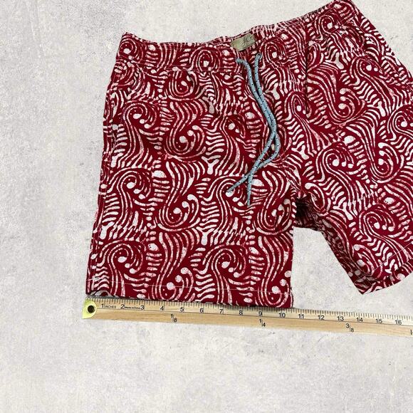 J Crew Stretch Swim Trunk in Red White Print Men’s Medium - NEW - Picture 7 of 8
